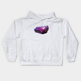 Fast Purple Sports car Kids Hoodie